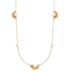 TORY BURCH • Spinning Pearl Rosary Necklace